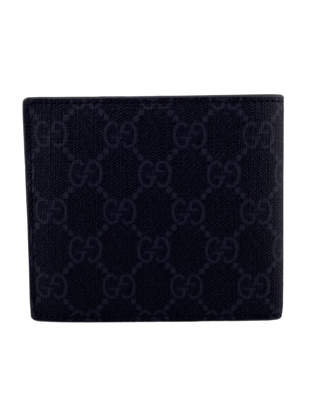 Gucci GG Coin Wallet Supreme Bifold Compact Gray Canvas
